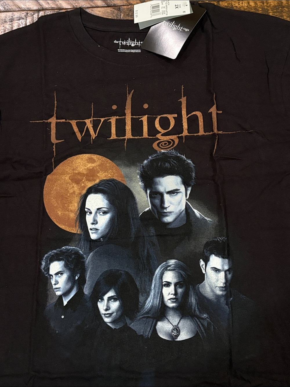 Twilight saga black cotton 2x T-shirt - Picture 3 of 8